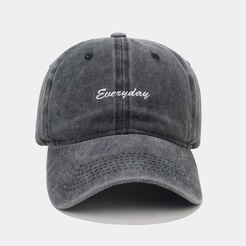 Wholesale Cotton Washed Embroidered Letters Curved Brim Baseball Cap